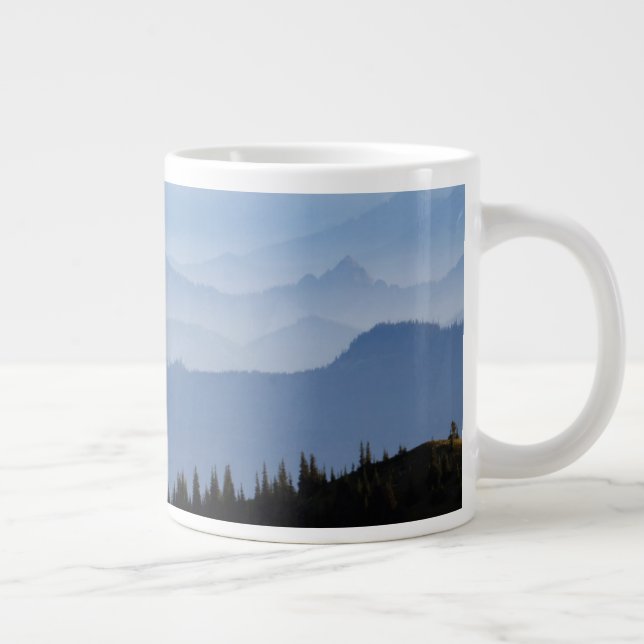 Mount Rainier National Park | Cascade Mountains Large Coffee Mug (Right)