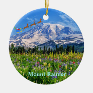 Mount Rainier National Park Christmas Ornament