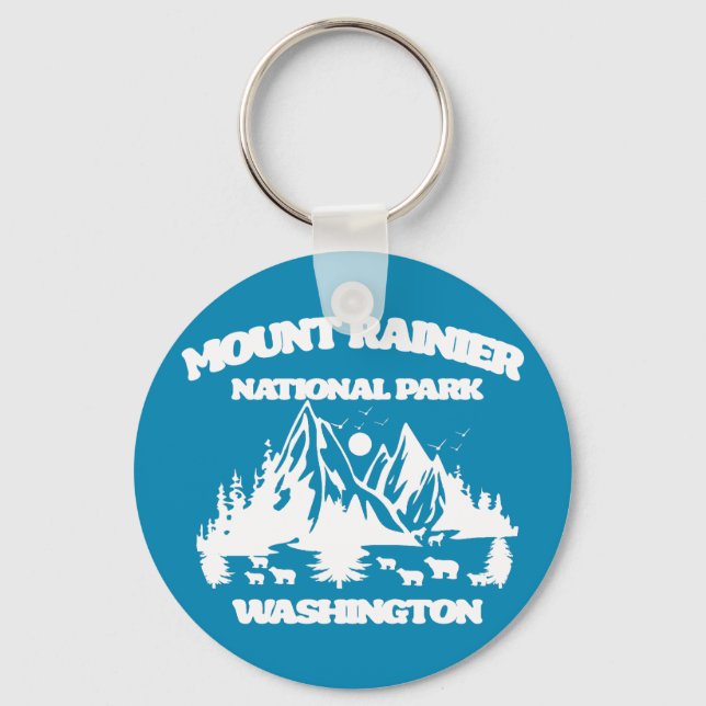Mount Rainier National Park Key Ring (Front)