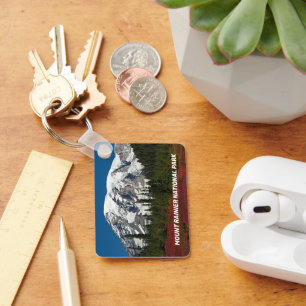 Mount Rainier National Park Landscape Key Ring