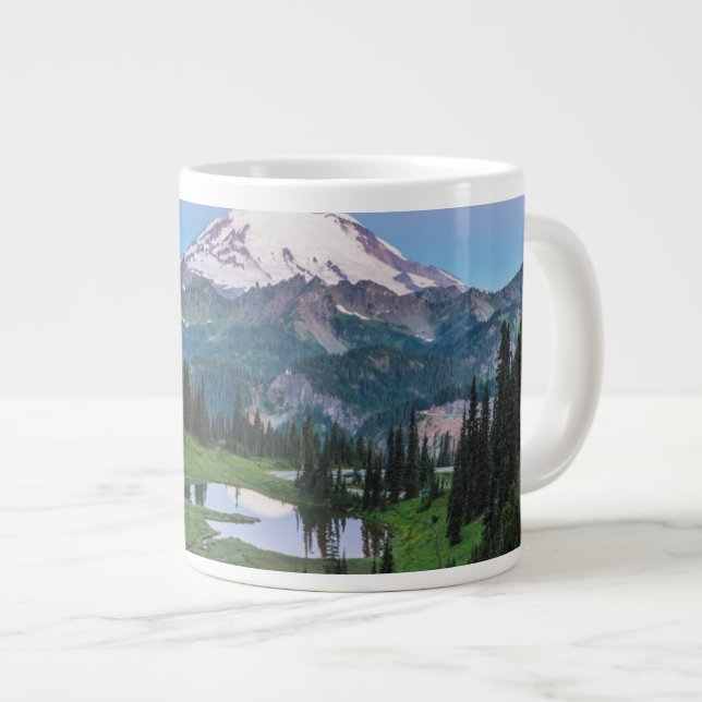 Mount Rainier National Park Large Coffee Mug (Front Right)
