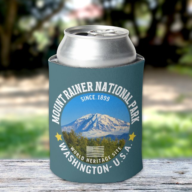 Mount Rainier National Park - Mountain Adventure  Can Cooler (Creator Uploaded)