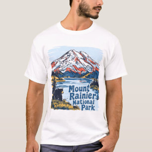 Mount Rainier National Park Mountain Landscape T-Shirt