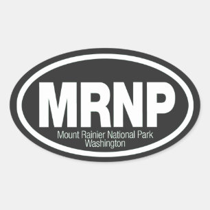 Mount Rainier National Park Oval Sticker