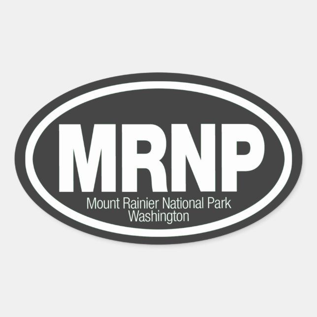 Mount Rainier National Park Oval Sticker (Front)