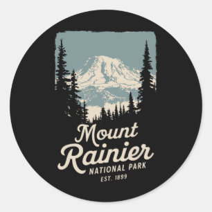 Mount Rainier National Park Souvenir Nature Outdoo Classic Round Sticker