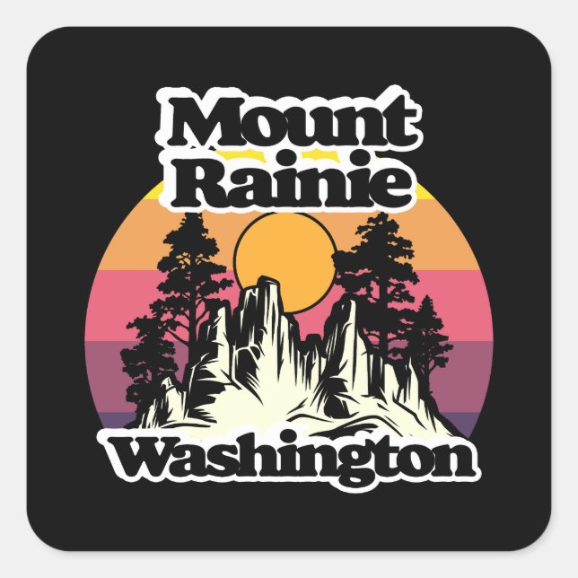 Mount Rainier National Park Square Sticker (Front)