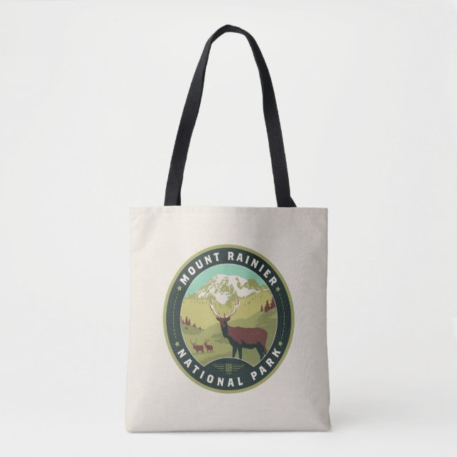 Mount Rainier National Park Tote Bag (Front)
