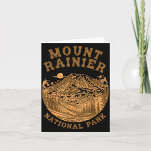 Mount Rainier National Park Travelling Nature Love Card