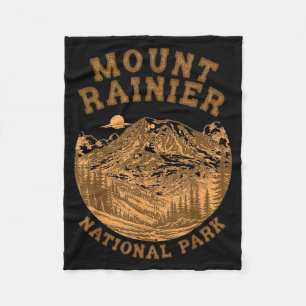 Mount Rainier National Park Travelling Nature Love Fleece Blanket