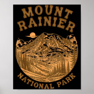 Mount Rainier National Park Travelling Nature Love Poster