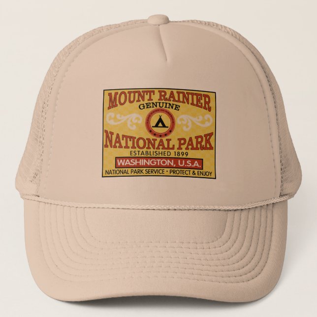 Mount Rainier National Park Trucker Hat (Front)