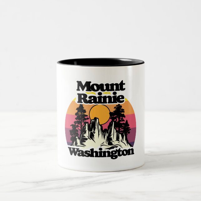 Mount Rainier National Park Two-Tone Coffee Mug (Center)