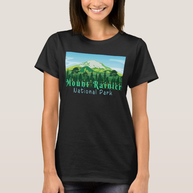 Mount Rainier National Park Washington Nature T-Shirt (Front)
