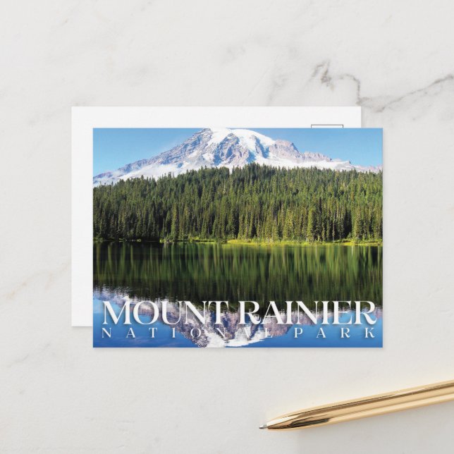 Mount Rainier National Park, Washington Postcard (Front/Back In Situ)