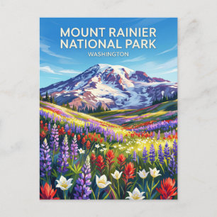 Mount Rainier National Park Washington Postcard