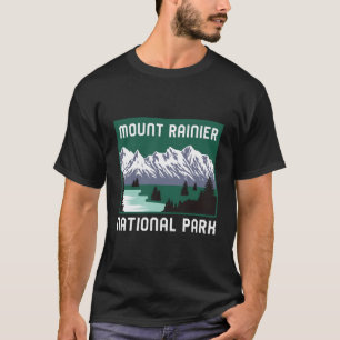 Mount Rainier National Park Washington Retro Graph T-Shirt