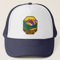 Mount Rainier National Park Washington Retro 