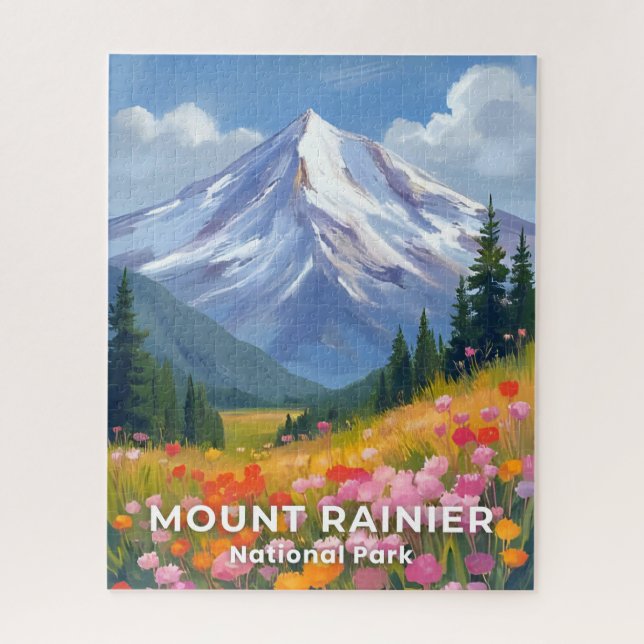 Mount Rainier National Park | Washington Travel Jigsaw Puzzle (Vertical)