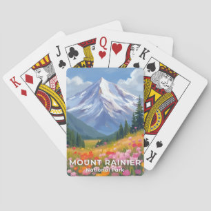 Mount Rainier National Park Washington Travel Playing Cards
