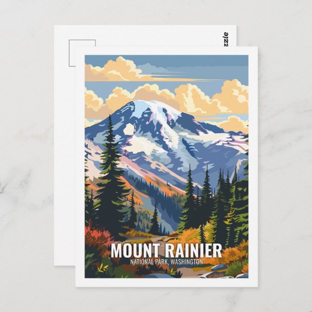 Mount Rainier National Park Washington USA  Postcard (Front/Back)
