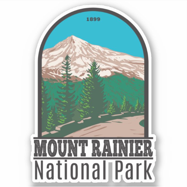 Mount Rainier National Park Washington Vintage (Front)