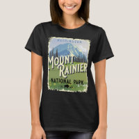 Mount Rainier National Park Washington WA Vintage