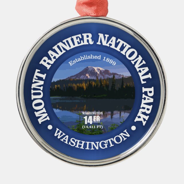 Mount Rainier NP2 Metal Ornament (Front)