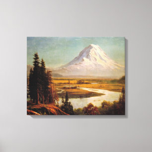 Mount Rainier painting by Albert Bierstadt Canvas Print