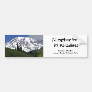 Mount Rainier Paradise Meadow Bumper Sticker