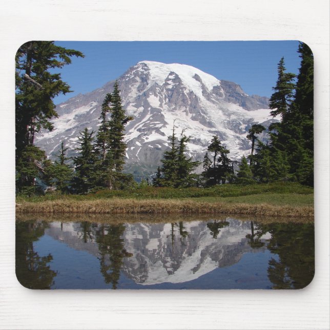 Mount Rainier Reflected in Mountain Lake Mouse Pad (Front)
