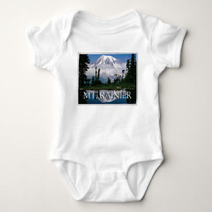Mount Rainier   Reflection in a Mountain Pond Baby Bodysuit