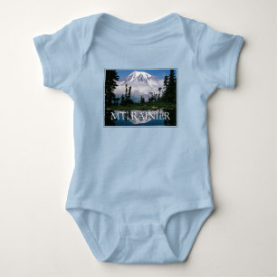 Mount Rainier   Reflection in a Mountain Pond Baby Bodysuit