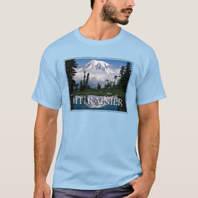 Mount Rainier | Reflection in a Mountain Pond T-Shirt (Front)