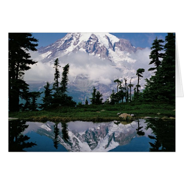 Mount Rainier relected in a mountain tarn (Front Horizontal)