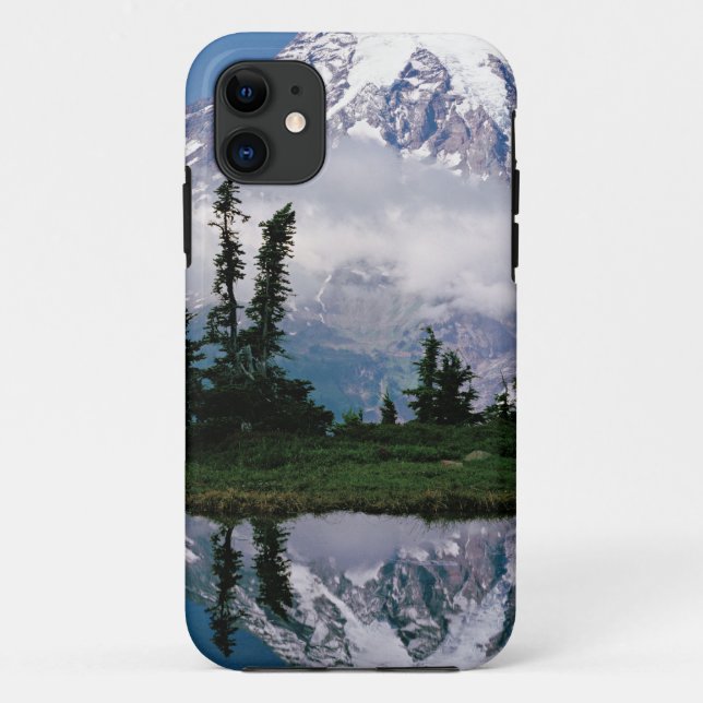Mount Rainier relected in a mountain tarn Case-Mate iPhone Case (Back)