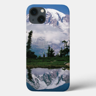 Mount Rainier relected in a mountain tarn iPhone 13 Case