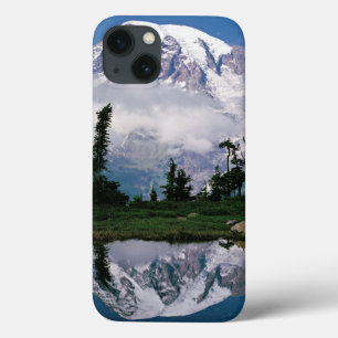 Mount Rainier relected in a mountain tarn iPhone 13 Case