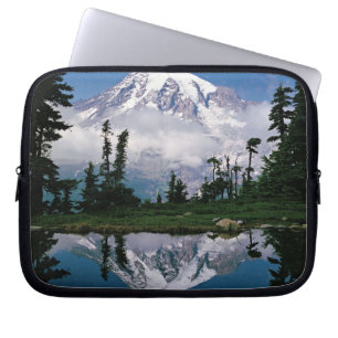 Mount Rainier relected in a mountain tarn Laptop Sleeve