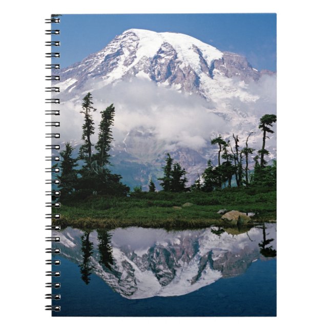 Mount Rainier relected in a mountain tarn Notebook (Front)