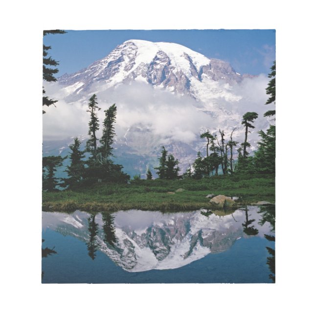 Mount Rainier relected in a mountain tarn Notepad (Front)