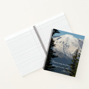 Mount Rainier Scenery with John Muir Quote Notebook