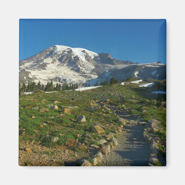 Mount Rainier Skyline Trail View Magnet (Front)
