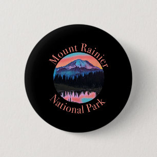Mount Rainier Tacoma Tahoma Seattle Road Trip Hiki 6 Cm Round Badge