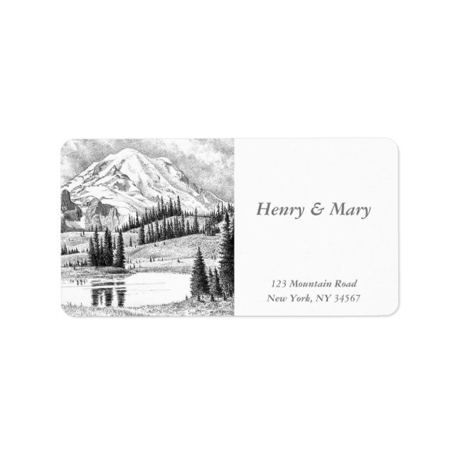 Mount Rainier, Washington Label (Front)