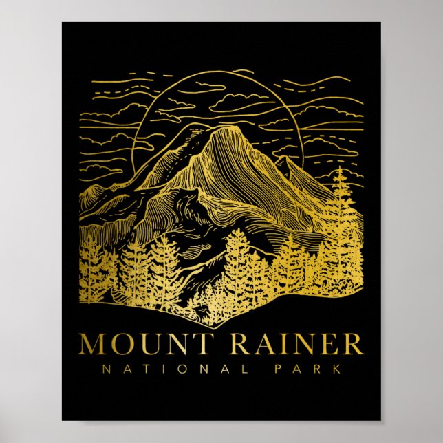 Mount Rainier Washington Mountain Mt Climbing Summ Poster (Front)