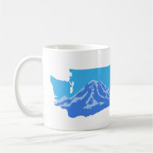 Mount Rainier Washington Mug - colour version