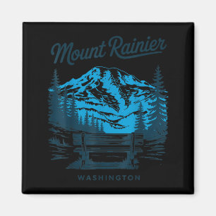 Mount Rainier Washington Vintage Travel Scenic Magnet