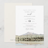 MOUNT RAINIER Watercolor Mountain Wedding