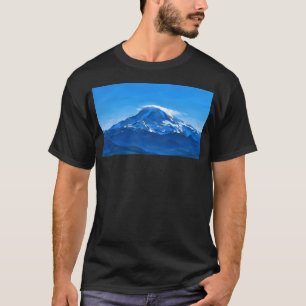 Mount Rainier With Lenticular Cloud (Impressionist T-Shirt